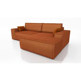 mebloland Ecksofa TOR mit Schlaffunktion. Farbe: Terra. - Braun