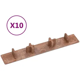 vidaXL Endkappen für Terrassendielen 15 x 2,5 cm braun