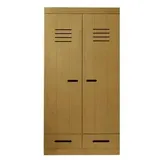 Kleiderschrank Derby Massivholz Kiefer H:190cm/B:100cm/T:58cm klassischer Stil, mit Schubkasten, Soft-Close