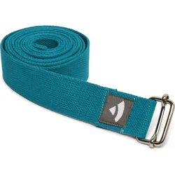 Yogagurt Asana Belt, Schiebeschnalle Baumwolle petrol EINHEITSGRÖSSE