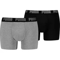 Puma Men Everyday Basic Boxer Boxershorts Herren Unterhose Unterwäsche Pack, Farbe:Black/Grey Melange, |