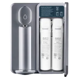 BEM Unicora Wasserfilter Osmoseanlage Umkehrosmose Trinkwasser Wasseraufbereiter UV Direktanschluss, Heißwasserspender 6 Temperaturstufen), TDS Monitor Kalkfrei für Küche Büro