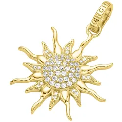 Giorgio Martello Milano Anhänger Sonne, Silber 925 Charms & Kettenanhänger   Gold Damen 