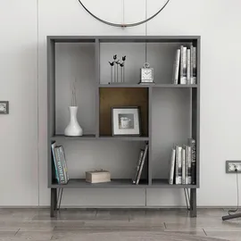 Livetastic Bücherregal 90 x 107,8 x 25 cm Anthrazit