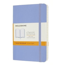 MOLESKINE Notizbuch Moleskine Classic, Notizbuch Pocket/A6 Liniert, Hortensien Blau