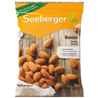 Seeberger Mandeln 12er Pack: Große, knackige Mandelkerne mit einem zart-süßlichen Aroma - reich an Vitaminen & pur im Geschmack - naturbelassen, vegan (12 x 200 g)