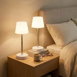 ideoon lights Edel LED Tischleuchte Weiß 2 St.