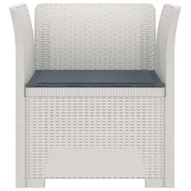 vidaXL 1-Sitzer Sessel 1 x 1 x 1 cm weiß/grau mit Kissen