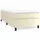 vidaXL Boxspringbett mit Matratze Creme 100x200 cm Kunstleder
