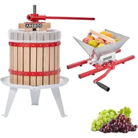 Arebos Obstpresse 12L & Obstmühle 7L Manuelle Saftpresse I
