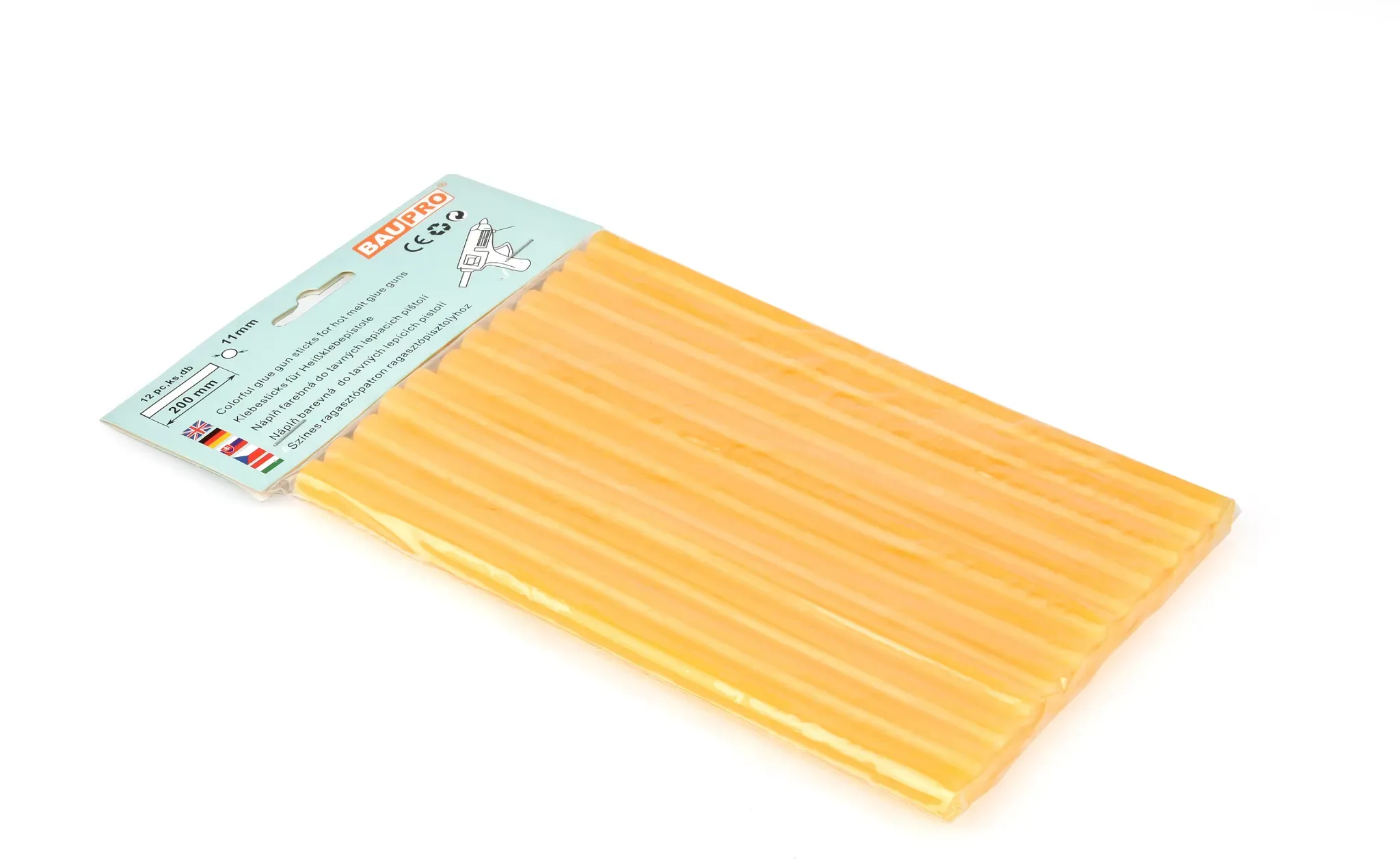 11,2mm Gelb | 12er Pack | Klebesticks Baupro