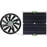 100 W Monokristallines Silizium-solarpanel Solarfolie 12 V Solarventilator 10-zoll-mini-solarlüfter Abluftventilator Solarbetriebener Ventilator Für Toiletten-haustierhaus, Schwarz