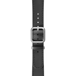 WITHINGS - STRAP - LEDER - schwarz - silber / 18mm