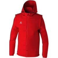 Erima Unisex TEAM Jacke mit abnehmbaren Ärmeln (2062403), rot, L