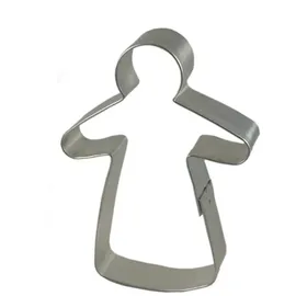 LARES Ausstechform 1120, Frau 14cm, Weißblech, Riesen Ausstechformen für Weihnachten - Made in Germany