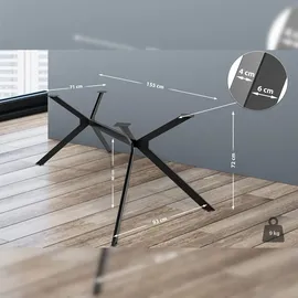 CLP Tischbeine Cascada I Tischgestell Für DIY-Projekte I Pulverbeschichteter Stahl