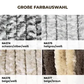 Lemodo Flauschvorhang 100 x 200 cm Braun/Beige