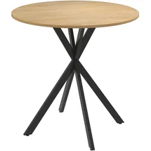 Homcom Runder Küchentisch Ø 80 cm Eiche beige