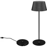 Trio LED-Akku-Tischlampe Suarez, schwarz, Höhe 39 cm, Metall