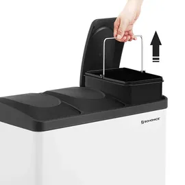 Songmics Mülleimer 45 l Weiß
