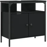 vidaXL Waschbeckenunterschrank Schwarz 60x30x60 cm Holzwerkstoff