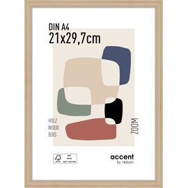 accent by nielsen Holz Bilderrahmen Zoom 21 x 29,7 cm (A4), Natur