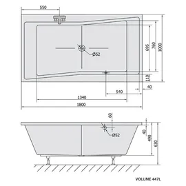 Polysan QUEST Rechteckbadewanne 180 x 100 cm (1-tlg) (MPNR nicht angegeben)