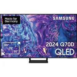 SAMSUNG GQ75Q70D QLED TV (Flat, 75 Zoll / 189 cm, UHD 4K, SMART TV, Tizen)