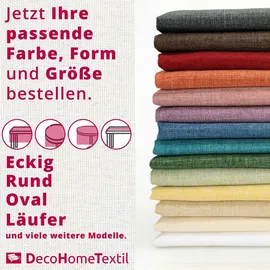 DecoHomeTextil Heimtextilmanufaktur Tischdecke Leinen Optik 130 x 130 cm Weiß