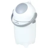 Nattou Windeleimer Dropy, Geruchsdicht, Einfaches Öffnen mit einer Hand, 49,5 x 28 cm, Polypropylen/ABS, Weiß
