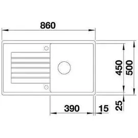 Blanco Zia 5 S reversibel mit Ablauffernbedienung schwarz (527386)