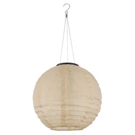 GLOBO Lampion Edelstahl Kunststoff D 30 cm 3er Set beige