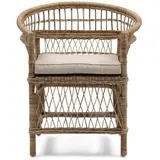 Riviera Maison Victoria Falls Sessel Rattan Natural Eßzimmerstuhl mit Armlehnen