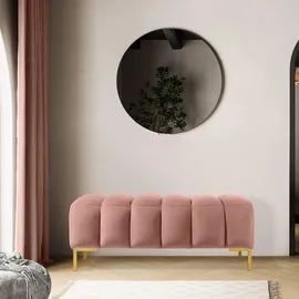 konsimo® Sitzhocker, Altrosa, Holz, Textil, Rechteckig, 120x50x50 cm, Hergestellt in Europa, FSC 100%, Wohnzimmer, Hocker, Sitzhocker