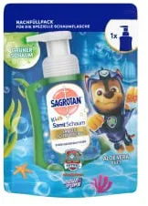 Sagrotan Samt Schaumseife Kids, Nachfüllpack, Paw-Patrol Edition 250 ml - Beutel, Aloe-Vera