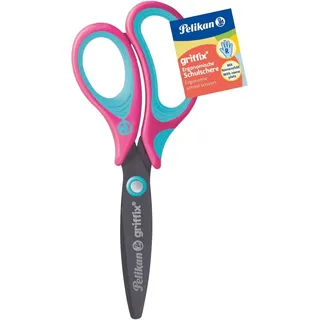 Pelikan Schulschere griffix LovelyPink Rechtshänder Rund 14cm Packung mit 3 Stück