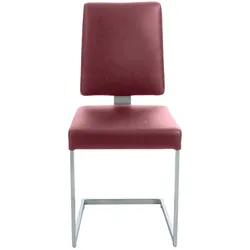 K+W Komfort & Wohnen Freischwinger, Leder Longlife BRONCO, stabiles Hochkantgestell, in Leder oder Microfaser K+W Komfort & Wohnen rubin 11 + Edelstahloptik