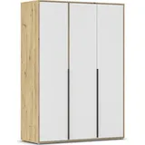 Rauch Drehtürenschrank »Kleiderschrank Schrank Garderobe Wäscheschrank NAGATA viel Stauraum«, (in 3 verschiedenen Ausstattungen BASIC/CLASSIC/PREMIUM), mit modernen Stangengriffen in Graumetallic TOPSELLER MADE IN GERMANY,