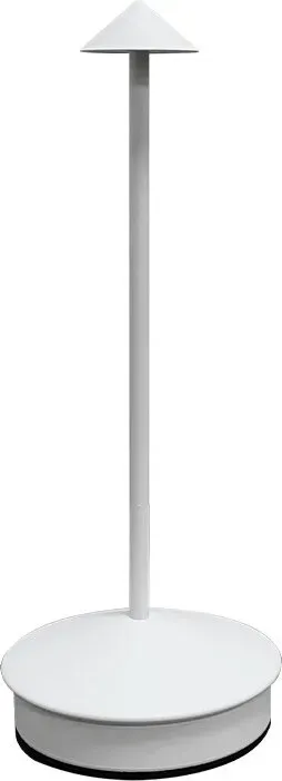Hikers Tischlampe, wiederaufladbare und kabellose Tischlampe mit Touch-Steuerung, geeignet für Innen- und Außenbereich, Dimmfunktion, 3000–6000 K, Höhe 29 cm, Farbe Weiß