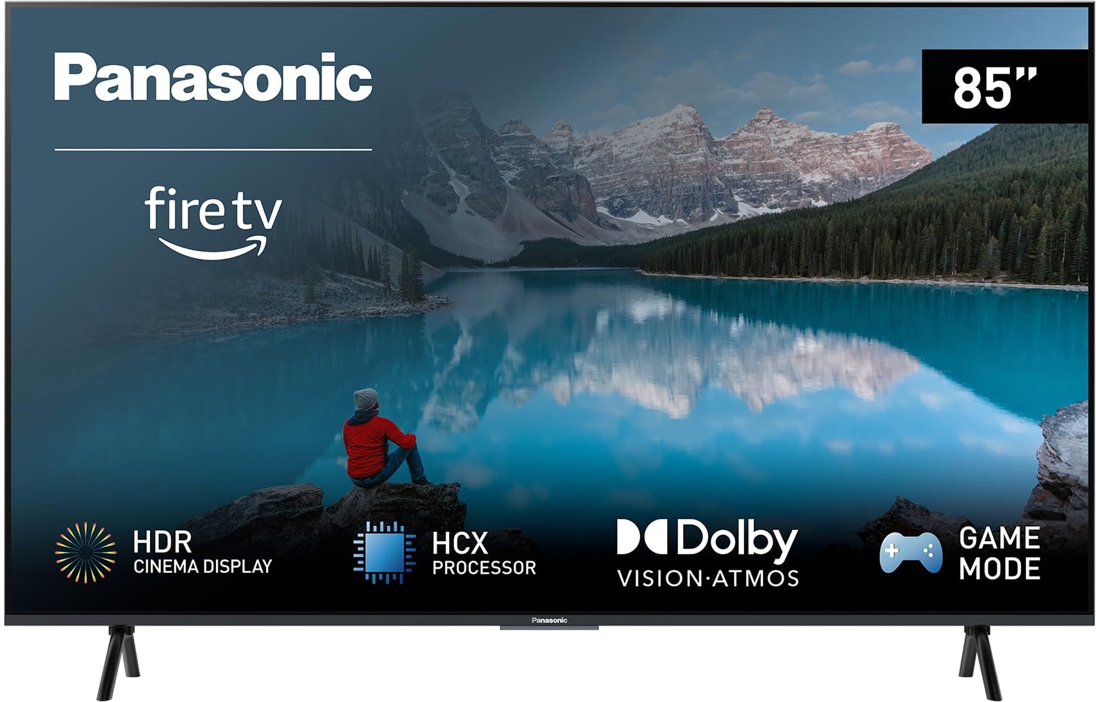 Panasonic TX-85MXW834, 85 Zoll 4K Ultra HD LED Smart TV, High Dynamic Range (HDR), Dolby Atmos & Dolby Vision, Fire TV, Prime Video, Alexa, Netflix, Game Modus, Schwarz