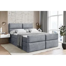 altdecor Boxspringbett BOXI3-Z KING 160 x 200 cm H3/Grau