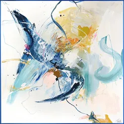 Leinwanddruck CONFIDENTIAL - blau