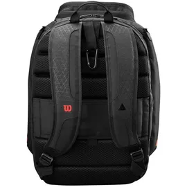 Wilson Clash V3 Super Tour Tennis-Rucksack, Schwarz/Infrarot, für bis zu 2 Schläger