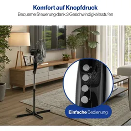 Clatronic VL 3603 S Standventilator schwarz