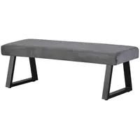 B&D home Sitzbank, Dunkelgrau, Textil, 3-Sitzer, 140x48x48 cm, Esszimmer,