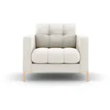 micadoni Sessel, Creme, 92x75x87 cm, Hergestellt in Europa, Wohnzimmer, Sessel, Polstersessel