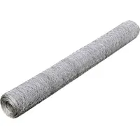 vidaXL Maschendrahtzaun 25 x 75 cm Silber/Stahl