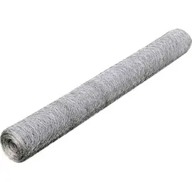 vidaXL Maschendrahtzaun 25 x 75 cm Silber/Stahl