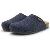 PANTOFFELMANN Bio Filzclog mit Korkfußbett & ABS-Filzsohle Herren Damen Filz Clog Hausschuhe Filzpantoffel marine 48 - Marine - 48