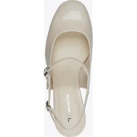 TAMARIS Damen Sling Pump mit Blockabsatz, beige, 41 EU